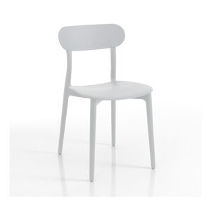 Białe plastikowe krzesło ogrodowe Stoccolma – Tomasucci