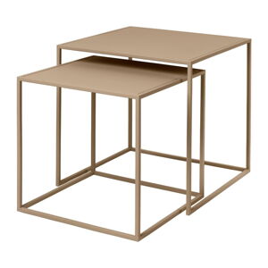 Beżowe metalowe stoliki zestaw 2 szt. 40x40 cm Fera – Blomus