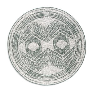 Zielony/kremowy okrągły dywan odpowiedni na zewnątrz ø 200 cm Gemini – Elle Decoration