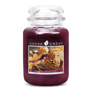 Świeczka zapachowa w szklanym pojemniku Goose Creek Jabłko karmelowe, 150 godz. palenia