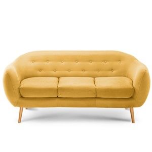 Ciemnożółta sofa 3-osobowa Scandi by Stella Cadente Maison Constellation