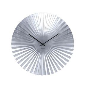 Zegar w kolorze srebra Karlsson Sensu, ⌀ 50 cm