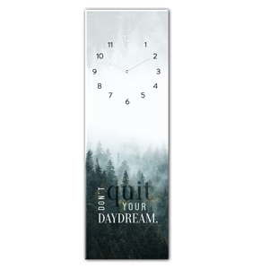 Szklany zegar ścienny Styler Daydream, 20x60 cm