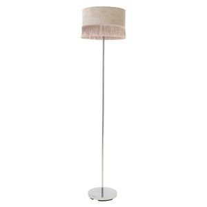 Beżowa lampa stojąca InArt Velvet Glamour, wys. 163 cm