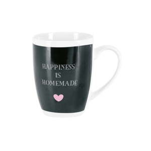 Czarny kubek ceramiczny Miss Étoile Happiness Is Homemade