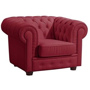 Czerwony fotel skórzany Max Winzer Bridgeport Nappa