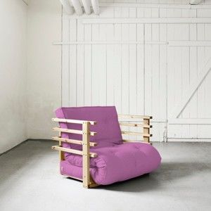 Fotel rozkładany Karup Funk Natural/Taffy Pink