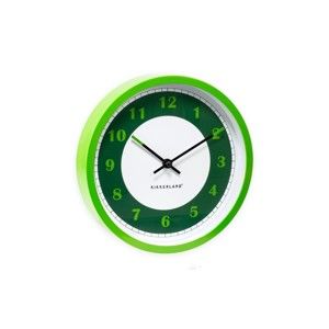 Zielono-biały zegar ścienny Kikkerland Time