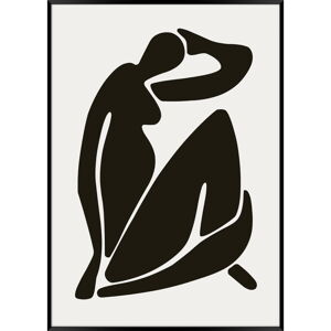 Czarno-biały plakat w ramie Styler Artbox Women Shape, 70x50 cm