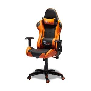 Czarno-pomarańczowe krzesło biurowe Knuds Gaming