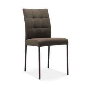 Ciemnobrązowe krzesło z czarnymi nogami Mossø Rusto