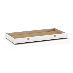 Biała szuflada pod łóżko dziecięce 90x200 cm Amori – Vipack