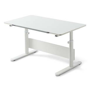 Białe biurko z regulowaną wysokością Flexa Evo Full