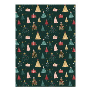 5 arkuszy papieru pakowego eleanor stuart Christmas Trees nr 4, 50 x 70 cm