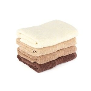 Zestaw 4 bawełnianych ręczników kąpielowych Foutastic, 70x140 cm