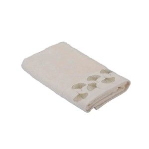 Kremowy ręcznik z bawełny Bella Maison Ginkgo, 30x50 cm