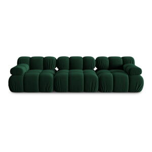 Zielona aksamitna sofa 282 cm Bellis – Micadoni Home
