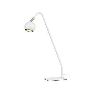 Biała lampa stołowa Markslöjd Coco, wys. 47 cm