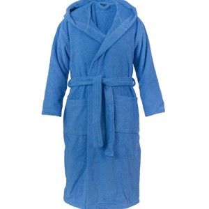 Niebieski szlafrok unisex z czystej bawełny Casa Di Bassi, S/M