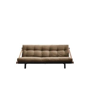 Sofa rozkładana z brązowym obiciem Karup Design Jump Black/Mocca
