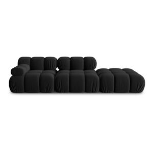 Czarna aksamitna sofa 282 cm Bellis – Micadoni Home