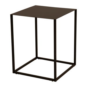 Czarny metalowy stolik Canett Lite, 40x40 cm