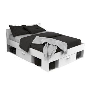 Białe łóżko Frank, 140x200 cm