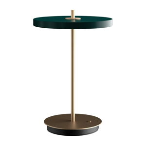 Zielona lampa stołowa LED ze ściemniaczem z metalowym kloszem (wysokość 31 cm) Asteria Move – UMAGE