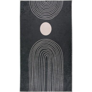 Antracytowy dywan odpowiedni do prania 50x80 cm – Vitaus