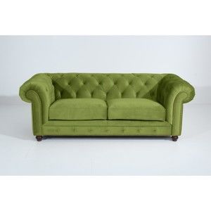 Zielona sofa trzyosobowa Max Winzer Orleans Velvet