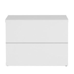 Biała szafka nocna z 2 szufladami TemaHome Aurora