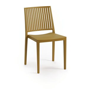Brązowe plastikowe krzesło ogrodowe Bars – Rojaplast