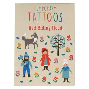 Zestaw tatuaży zmywalnych Czerwony Kapturek Rex London Red Riding Hood