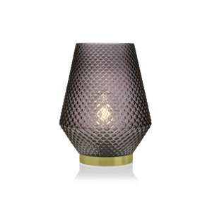 Szary szklana lampa LED Versa Relax, ⌀ 21 cm
