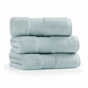 Zestaw 3 błękitnych bawełnianych ręczników kąpielowych Foutastic Chicago, 70x140 cm