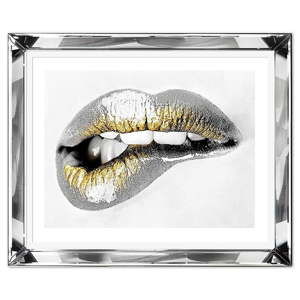 Obraz ścienny JohnsonStyle The Golden Lips, 51x61 cm
