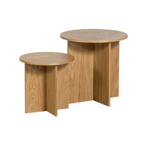 Okrągłe stoliki zestaw 2 szt. ø 45 cm Lina – WOOOD
