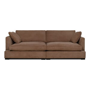 Jasnobrązowa sztruksowa sofa 236 cm Mobby – Scandic