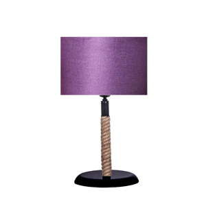 Lampa stołowa z fioletowym kloszem lampa Kate Louise Rope