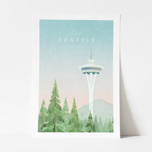 Plakat Travelposter Seattle, A3