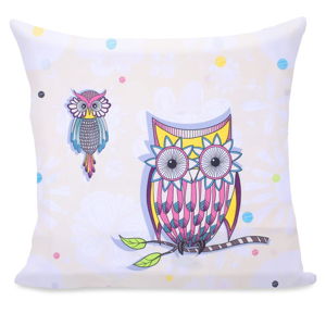 Poszewka na poduszkę z mikrowłókna DecoKing Owls Summerstory, 80x80 cm