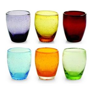 Zestaw 6 kolorowych szklanek z ręcznie dmuchanego szkła Villa d'Este Rainbow, 280 ml