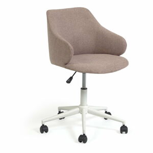 Jasnoróżowe krzesło biurowe La Forma Einara
