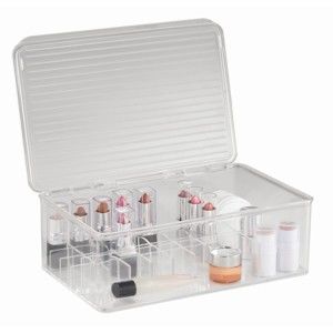 Organizer InterDesign Clarity Lipstick & Cosmetic Box, 27,5x18,5x9,5 cm