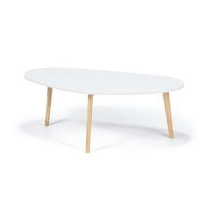 Biały stolik loomi.design Skandinavian, dł. 120 cm
