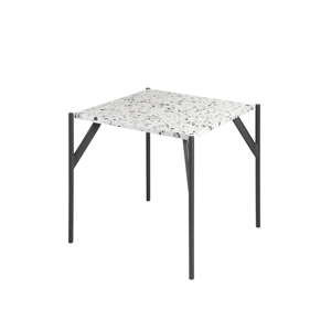 Dodatkowy stół z blatem z lastriko RGE Terrazzo Cosmos, 50x50 cm