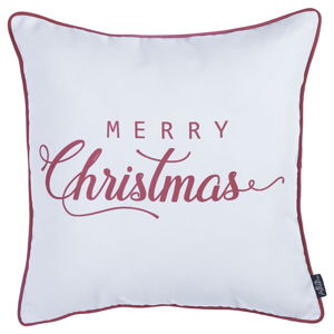 Biało-czerwona poszewka na poduszkę Mike & Co. NEW YORK Honey Merry Christmas, 45x45 cm