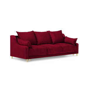 Czerwona sofa rozkładana ze schowkiem Mazzini Sofas Pansy, 215 cm