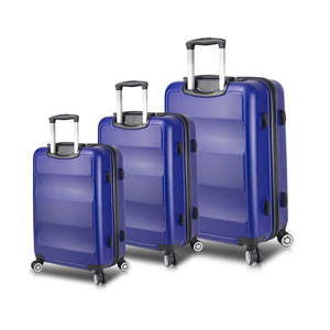 Zestaw 3 niebieskich walizek na kółkach z USB My Valice LASSO Travel Set