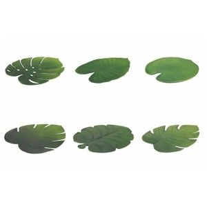 Komplet 6 mat stołowych w kształcie liści Villa d´Este Jungle